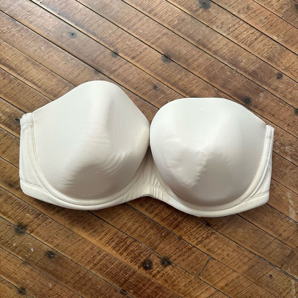 Cacique nude strapless full figure 38DD bra